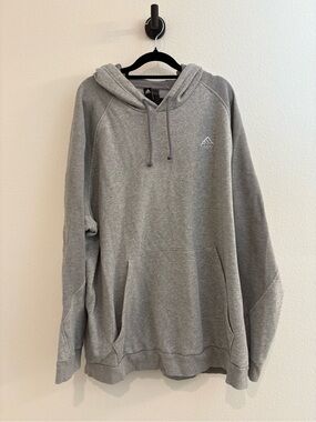 adidas Light Gray Men's Pullover Hoodie with Kangaroo Pocket